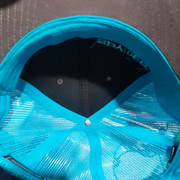 Spider grey / light blue snapback hat /cap - Picture 6 of 7